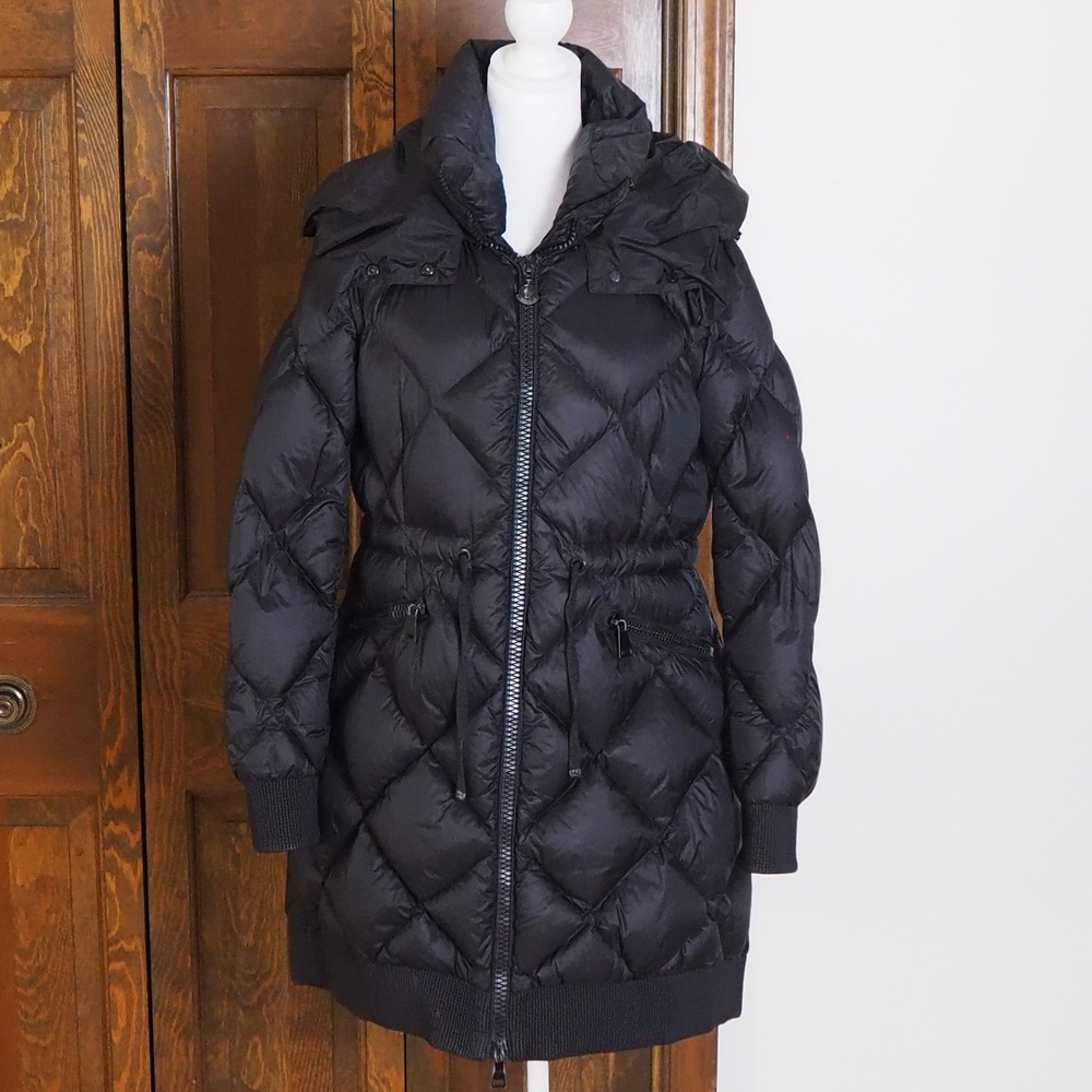 Moncler Verrie Diamond Quilted Down Winter Long Jacket Women's Size 3 US Large